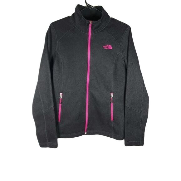 The North Face Women's Canyonwall Small Black Pink Full Zip Softshell Jacket - Picture 1 of 11